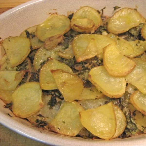 Potato Gratin with Herbs and Garlic, from ‘The Two Fat Ladies’ Recipe