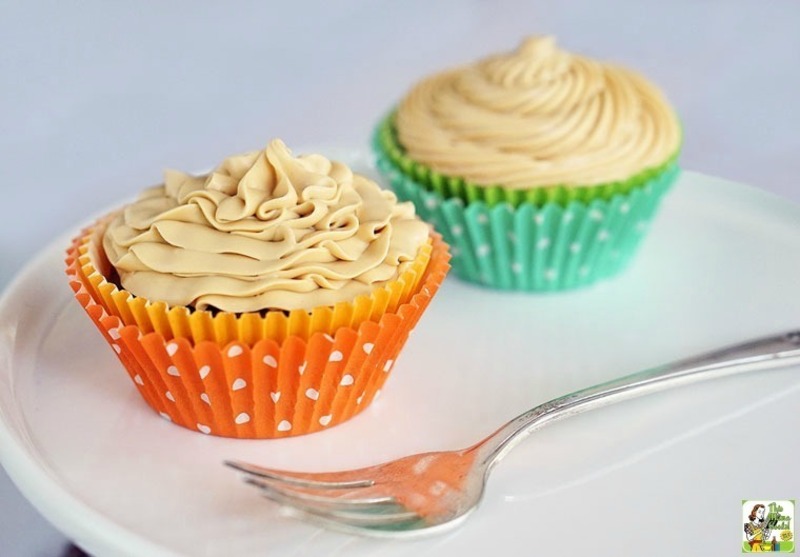 Gluten Free Espresso Brownie Cupcakes with Dulce de Leche Frosting