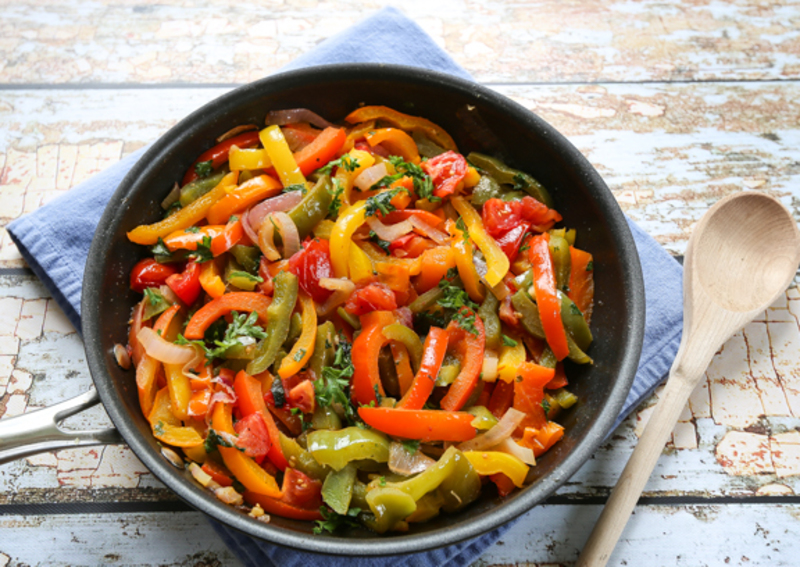 Spanish Bell Pepper Saut Recipe By Nava CookEatShare