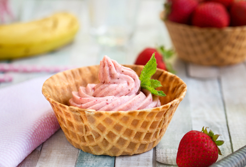 Vegan Frozen Banana Strawberry Ice Cream Recipe by Nava CookEatShare