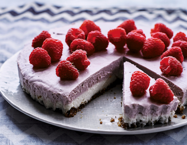 Vanilla and Raspberry Vegan Cheesecake Recipe by Nava