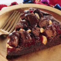 Cranberry Volcano Brownie