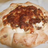 Rustic Galette with Turkey Sausage, Eggplant, Tomato and Ricotta