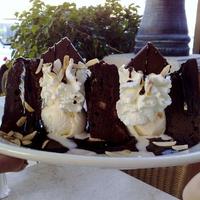 Black and White Chocolate Brownie Sundae