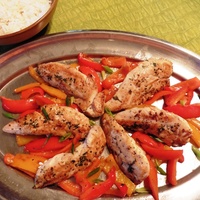 Rosemary Chicken Tenders with Sweet Peppers