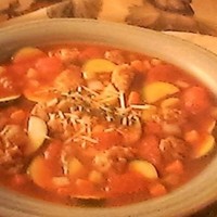 Zucchini & Vegetable Turkey Crumble Soup Zucchini & Vegetable Turkey Crumble Soup