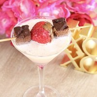 Almond Butter And Strawberry Cream Martini