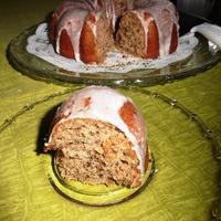 Spice Nut Bundt Cake with Lemon Glaze