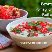 Potato Pomegranate (Aloo Anar)Raita: